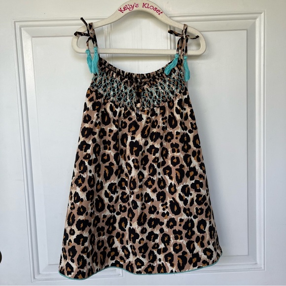 •JUSTICE• Girls Flowy Leopard Print Summer Top - Size 18-20 - Picture 1 of 6